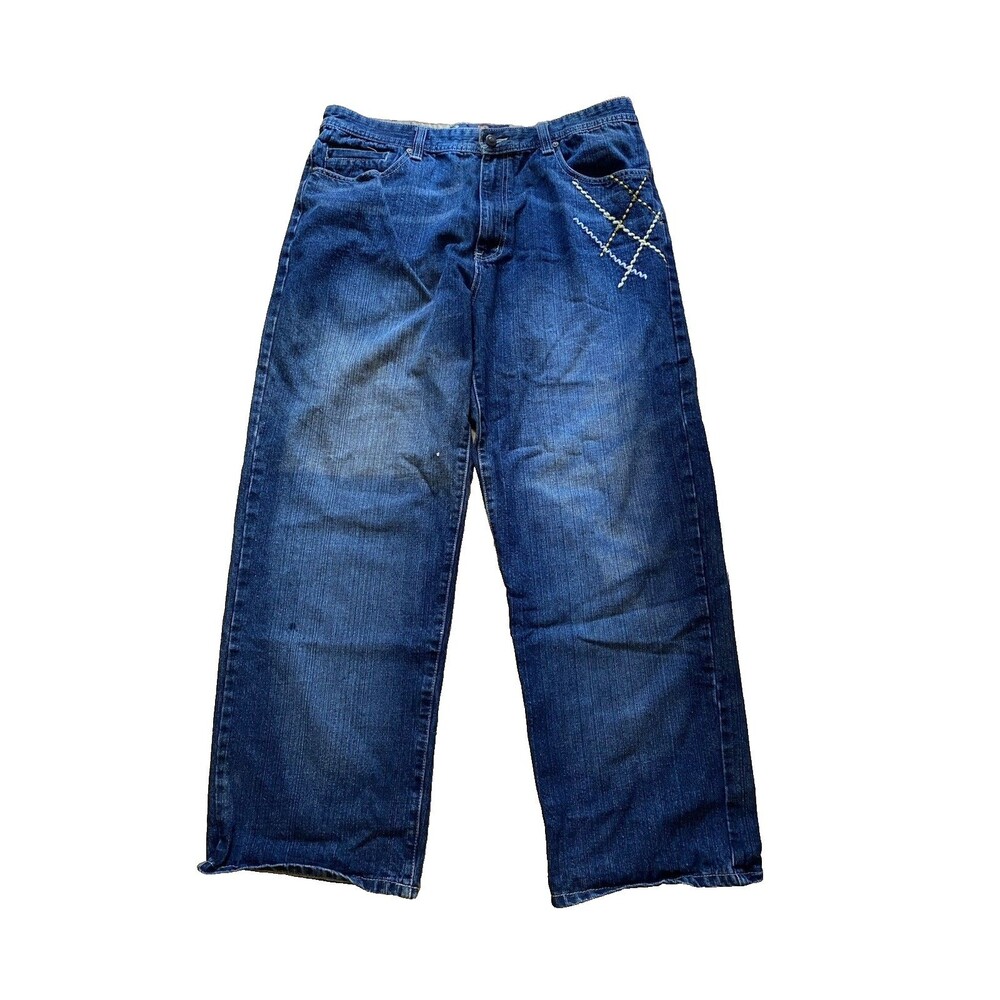Empire Bigland Jeans Men's 38x32 Blue Baggy Loose Pants Urban Streetwear Vintage